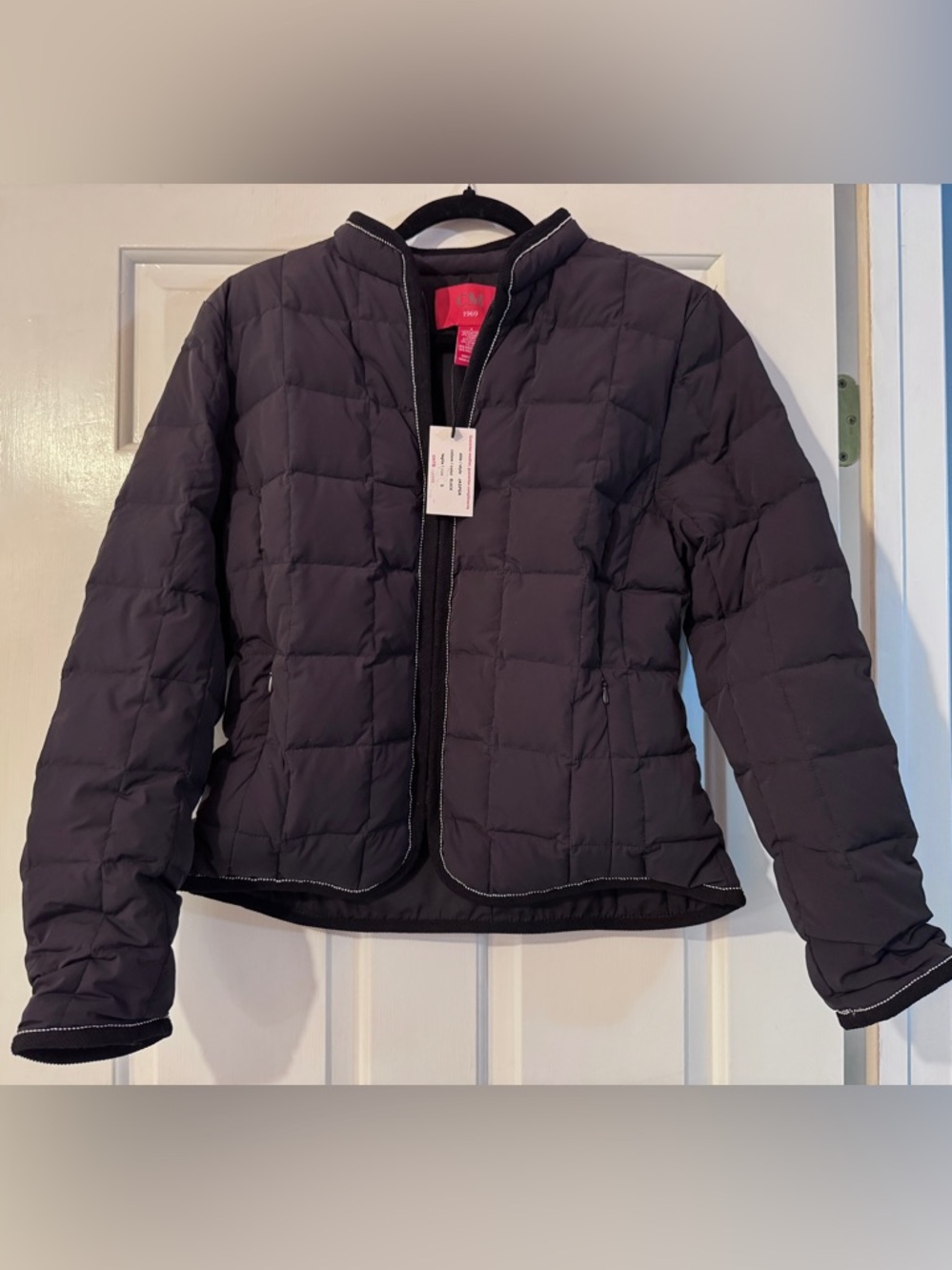 NWT Ciao Milano 1969 Black Jasper Puffer Jacket Goose Down and Water Resistant